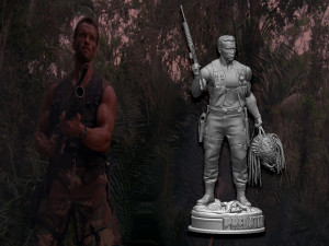 Predator 1987 Major Alan Dutch Modelo de impresión 3D