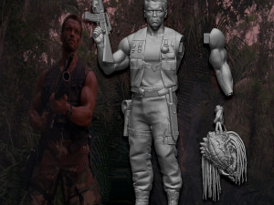 Predator 1987 Major Alan Dutch Modelo de impresión 3D