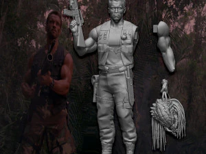 Predator 1987 Major Alan Dutch 3D Print Model