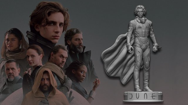 Paul Atreides Dune 3D Принт Модель .c4d .max .obj .3ds .fbx .stl .blend 