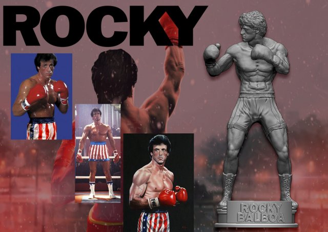 Rocky Modelo de Impressão 3D .c4d .max .obj .3ds .fbx .stl .blend 