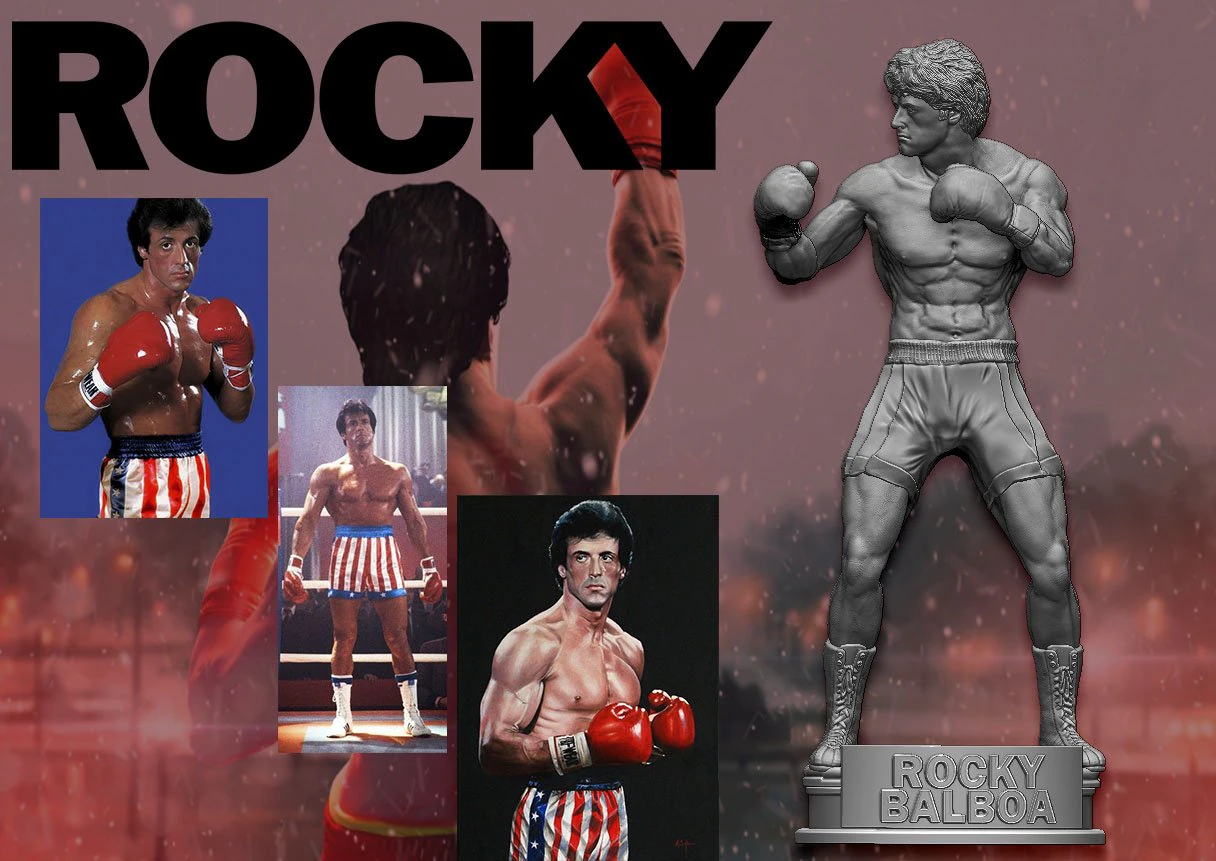 Rocky 3D Print Model .c4d .max .obj .3ds .fbx .stl .blend 