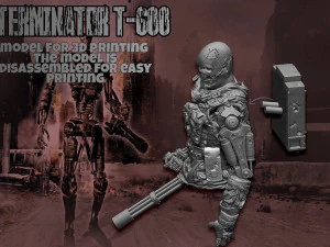 Terminator T-600 Replica V2 3D Print Model