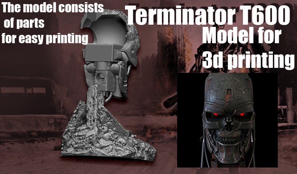 Terminator T-600- Replica 3D Принт Модель In Статуэтки 3DExport