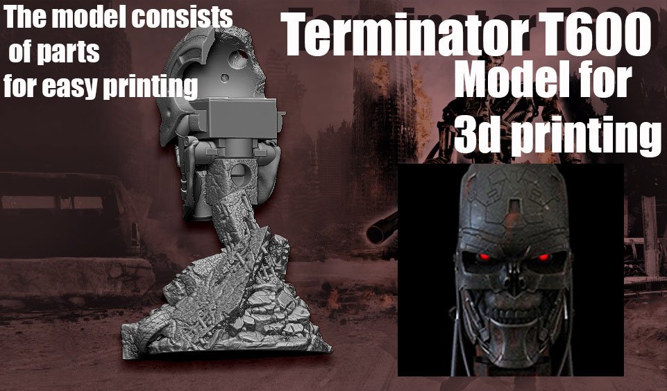 Terminator T-600- Replica 3D Принт Модель In Статуэтки 3DExport