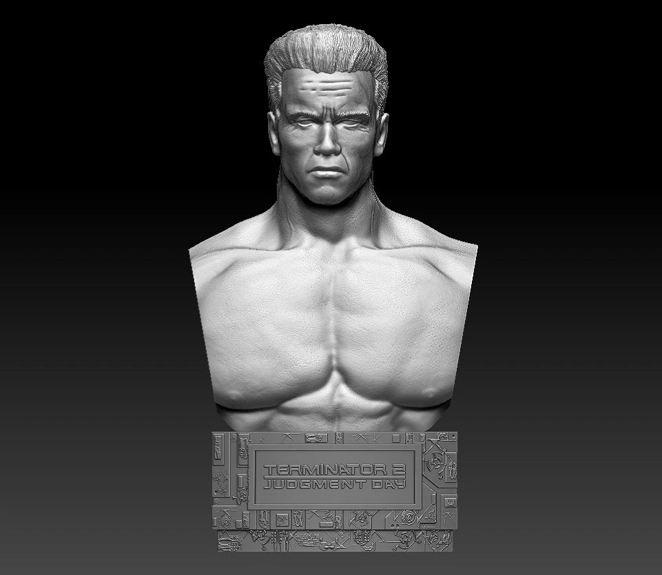 Terminator 2 Judgment Day 1991 Bust 3D Print Model .c4d .max .obj .3ds .fbx .stl .blend
