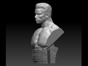 Terminator 2 Judgment Day 1991 Bust Model Cetak 3D