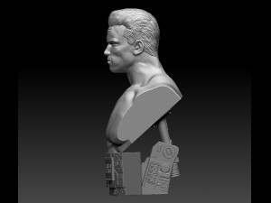 Terminator 2 Judgment Day 1991 Bust Model Cetak 3D