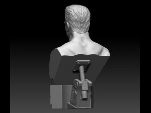 Terminator 2 Judgment Day 1991 Bust Model Cetak 3D