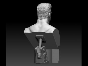 Terminator 2 Judgment Day 1991 Bust Model Cetak 3D
