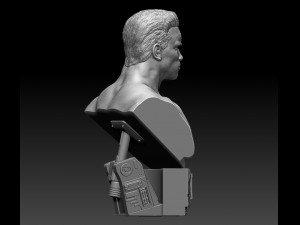 Terminator 2 Judgment Day 1991 Bust Model Cetak 3D