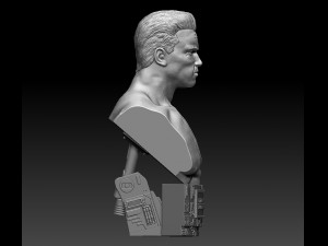 Terminator 2 Judgment Day 1991 Bust Model Cetak 3D