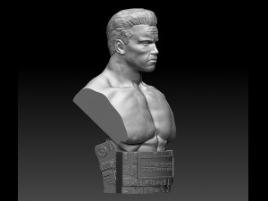 Terminator 2 Judgment Day 1991 Bust Model Cetak 3D
