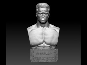 Terminator 2 Judgment Day 1991 Bust Model Cetak 3D
