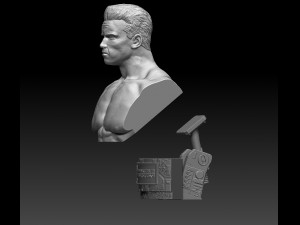 Terminator 2 Judgment Day 1991 Bust Model Cetak 3D