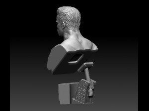 Terminator 2 Judgment Day 1991 Bust Model Cetak 3D