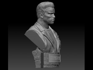 Terminator 2 Judgment Day Bust Modelo de Impressão 3D