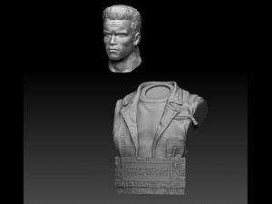 Terminator 2 Judgment Day Bust Modelo de Impressão 3D