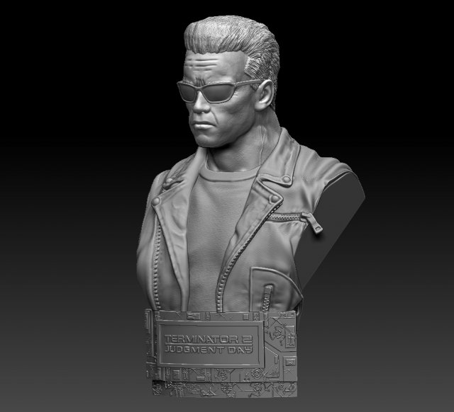 Terminator 2 Judgment Day Bust 2 3D 打印模型 .c4d .max .obj .3ds .fbx .stl .blend 