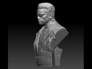 Terminator 2 Judgment Day Bust 2 3D 打印模型