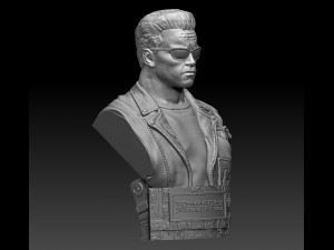 Terminator 2 Judgment Day Bust 2 3D 打印模型