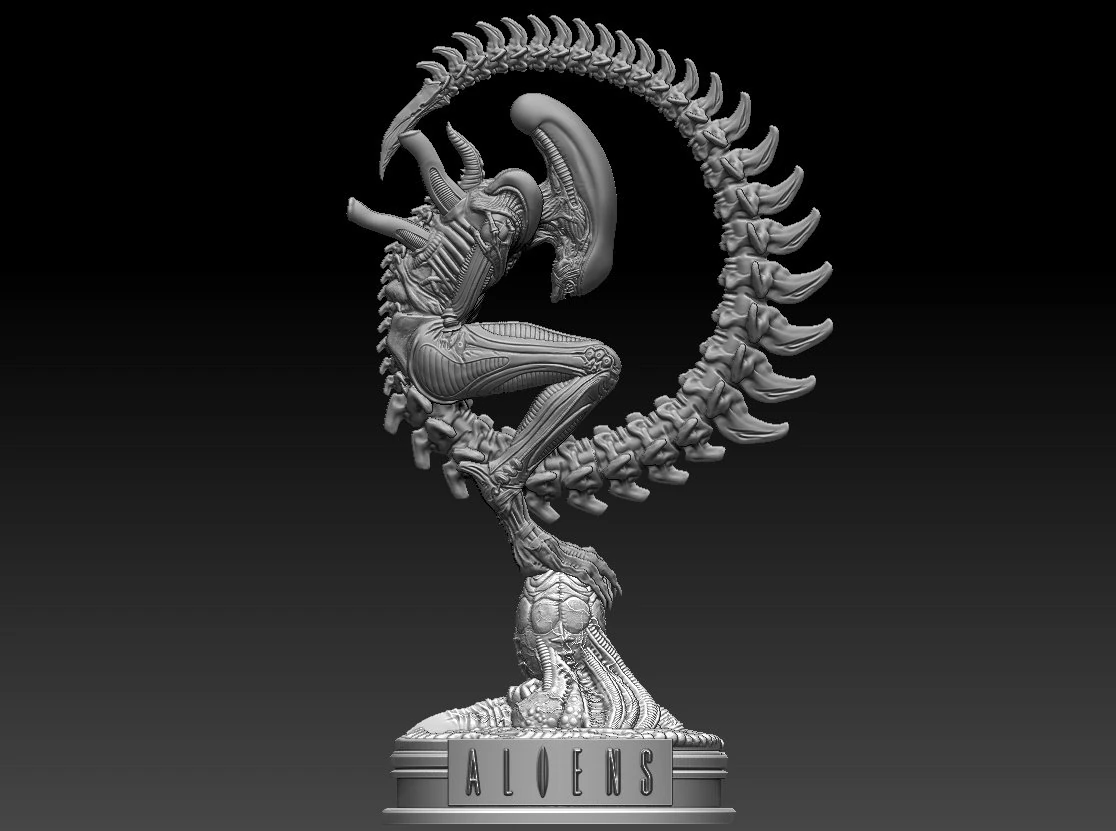 Alien 3D Print Model .c4d .max .obj .3ds .fbx .stl .blend 