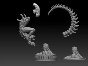 Alien 3D Print Model