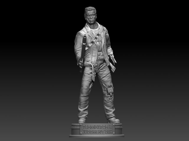 Terminator 2 judgment day V2 3D Print Model .c4d .max .obj .3ds .fbx .stl .blend 