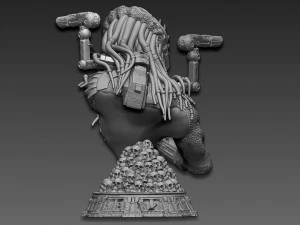 Predator Wolf Bust 3D Print Model