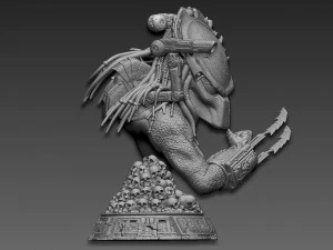 Predator Wolf Bust 3D Print Model