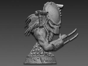 Predator Wolf Bust 3D Принт Модель