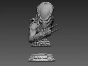 Predator Wolf Bust 3D Print Model