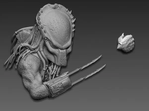 Predator Wolf Bust 3D Print Model