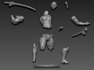 Metal gear rising jetstream sam Modèles 3D en vedette