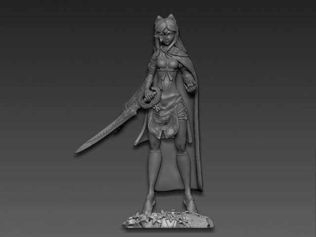 Zero Drakengard 3D प्रिंट मॉडल .c4d .max .obj .3ds .fbx .stl .blend 