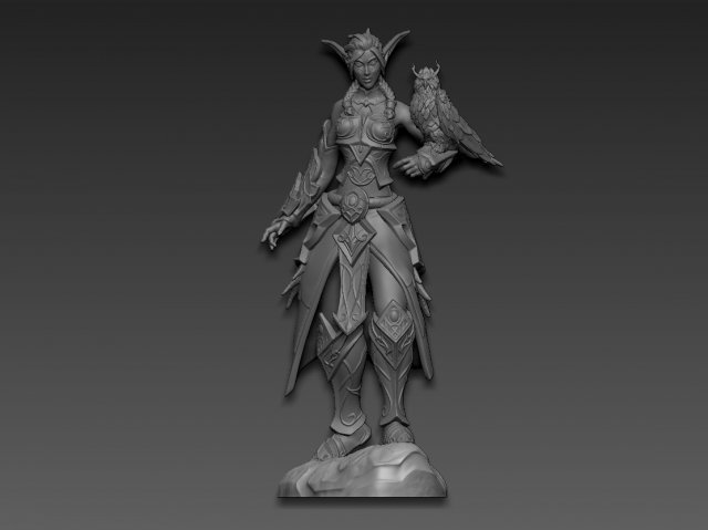 Tyranda WarCraft Modelo de impresión 3D .c4d .max .obj .3ds .fbx .stl .blend 