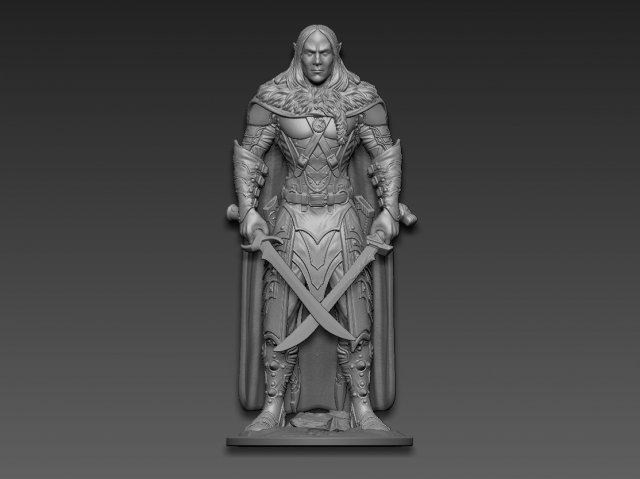 Drizzt Do Urden Modello di stampa 3D .c4d .max .obj .3ds .fbx .stl .blend 