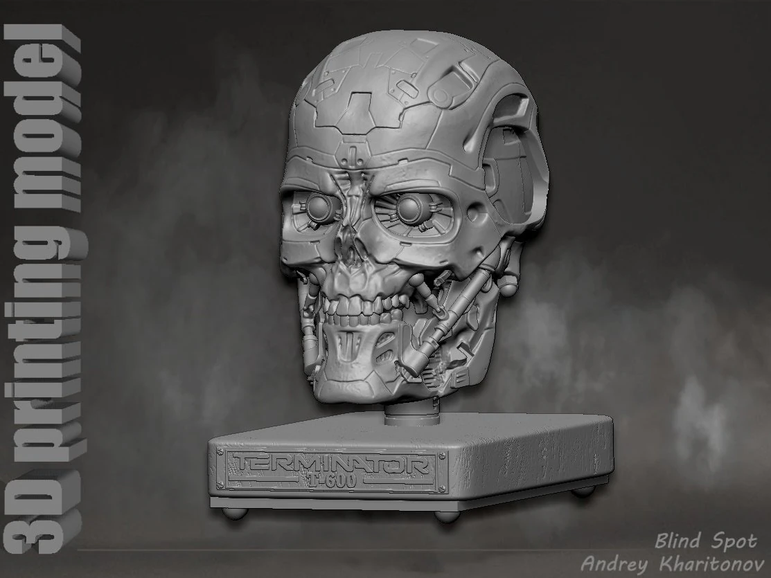 The Terminator T-600 3D Print Model .c4d .max .obj .3ds .fbx .stl .blend 
