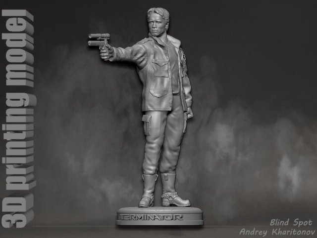 TERMINATOR 1 in 2 Model Cetak 3D .c4d .max .obj .3ds .fbx .stl .blend 