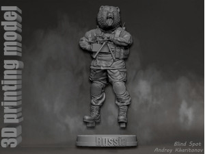 Russian bear Modelo de impresión 3D