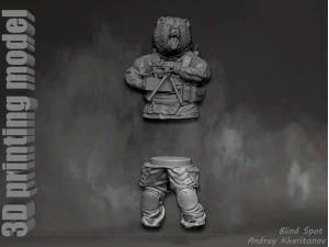 Russian bear 3D Print Model