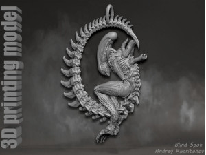 The pendant is alien 3D 프린트 모델