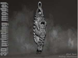 The pendant is alien 3D 프린트 모델