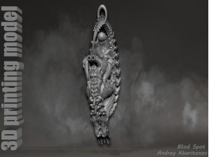 The pendant is alien 3D 프린트 모델