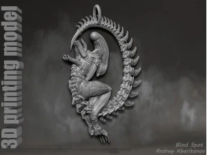 The pendant is alien 3D Print Model