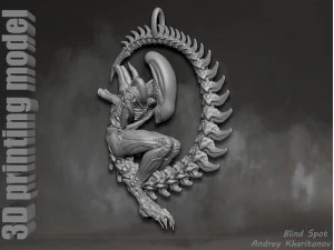 The pendant is alien 3D Print Model
