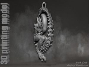 The pendant is alien 3D 프린트 모델