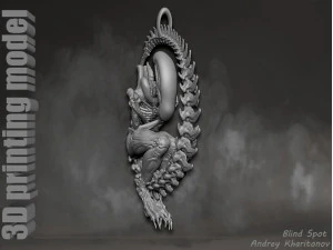 The pendant is alien 3D Print Model