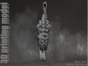 The pendant is alien 3D 프린트 모델