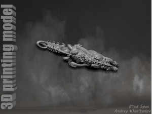 The pendant is alien 3D 프린트 모델